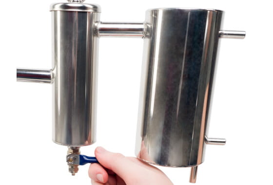 Сухопарник с краном для слива